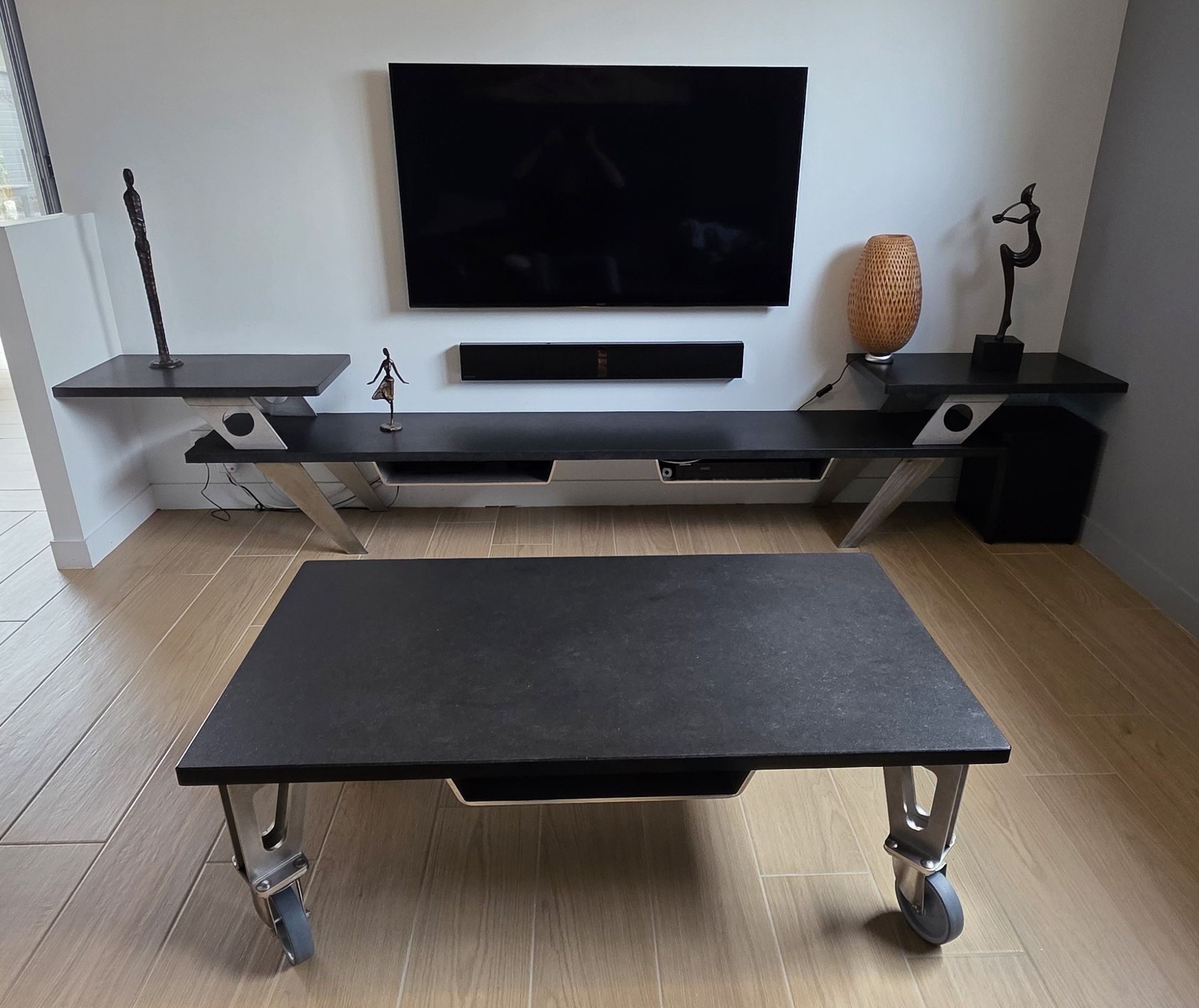 table basse en inox